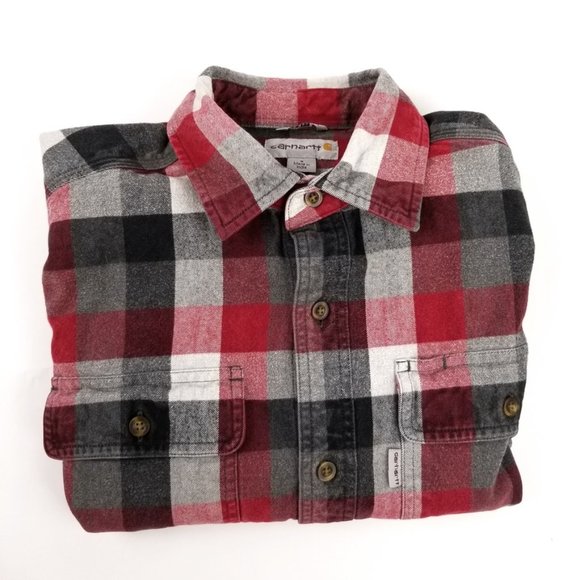 Carhartt Hubbard Original Fit Plaid Button Down Shirt S - Picture 3 of 8